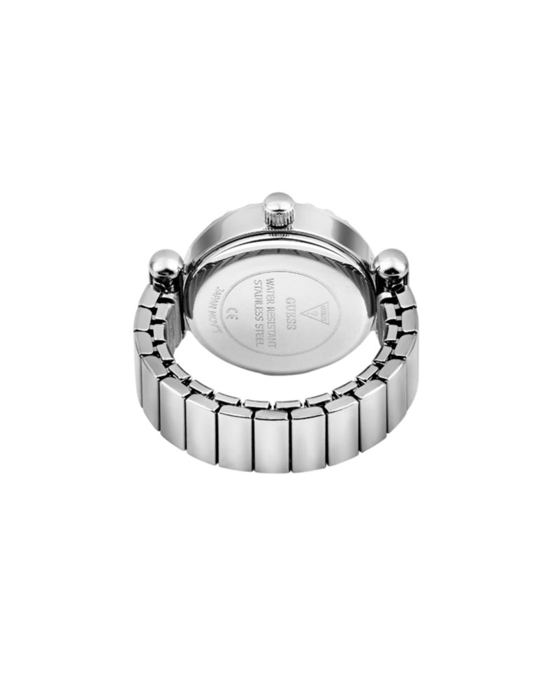 Women's Glitz Silver-Tone Stainless Steel Analog Ring Watch, 18mm