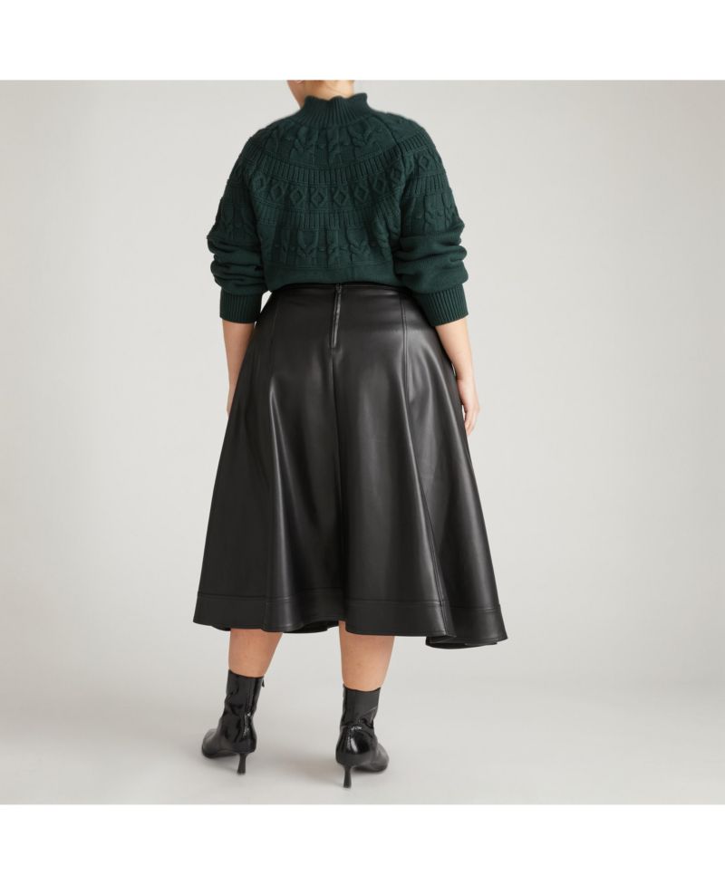 Plus Size Charlotte Faux Leather Skirt