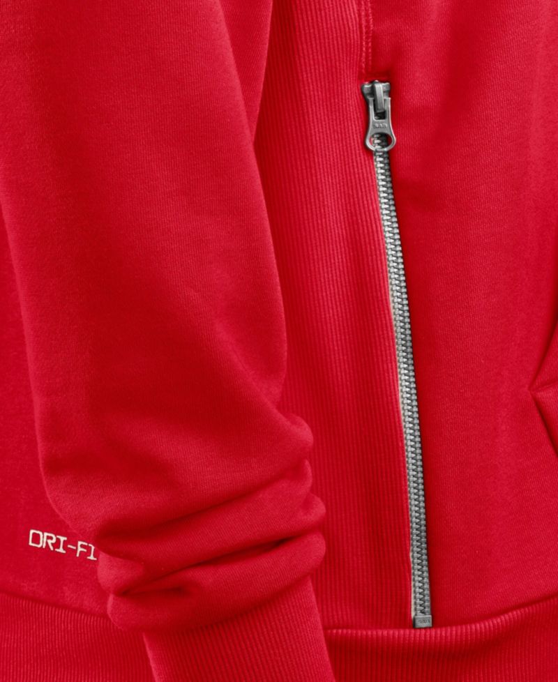 Men's Scarlet Ohio State Buckeyes 2026 Sideline Standard Issue Dri-FIT Full-Zip Hoodie