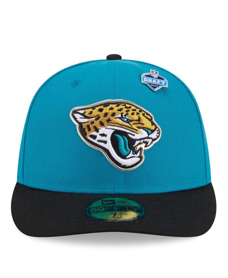 Men's Teal/Black Jacksonville Jaguars 2026 NFL Draft Pre-Curved 59FIFTY Fitted Hat