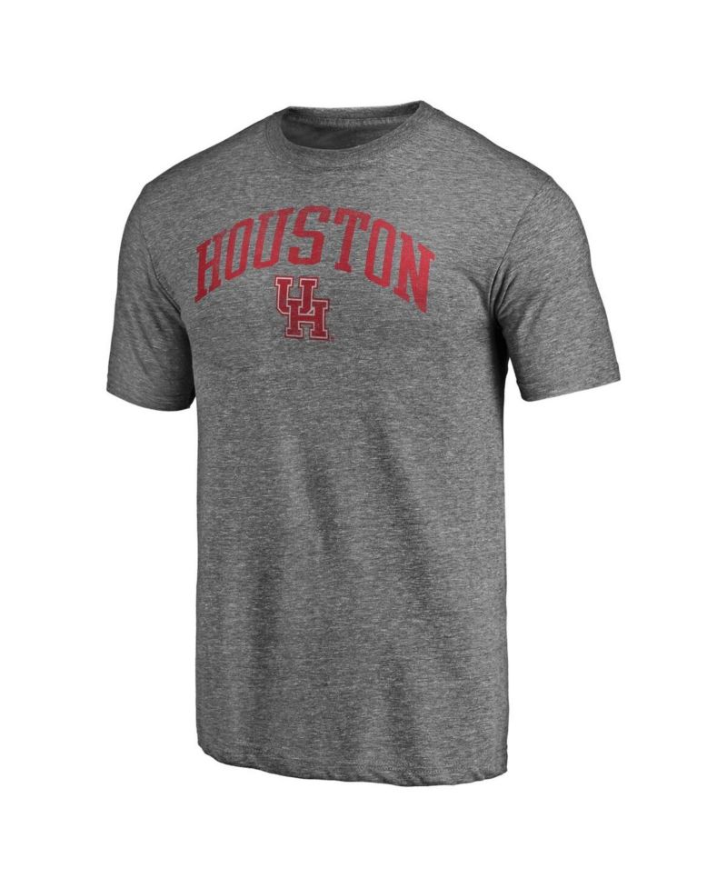 Men's Heather Gray Houston Cougars Arched City Tri-Blend T-Shirt