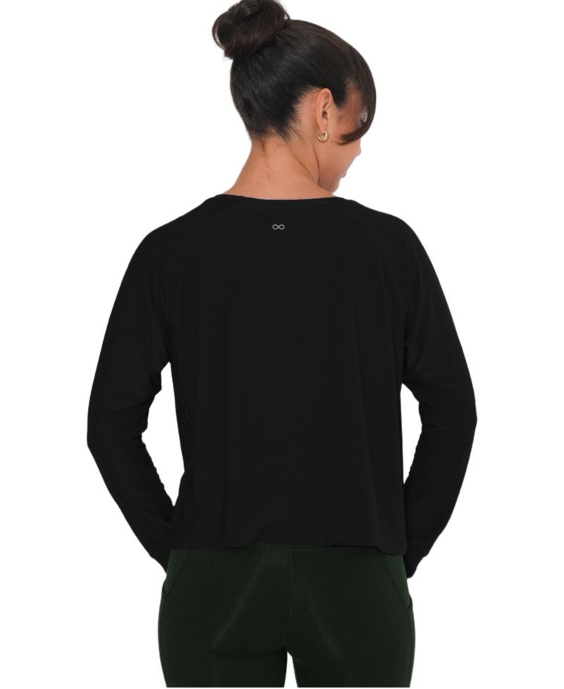 Women's Boxy Nylon Long Sleeve Top