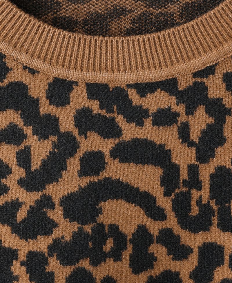 Women's Leopard-Print Knitted Sweater