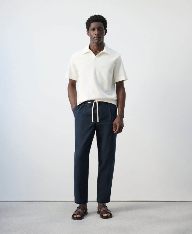 Men's Regular-Fit Textured Polo Shirt