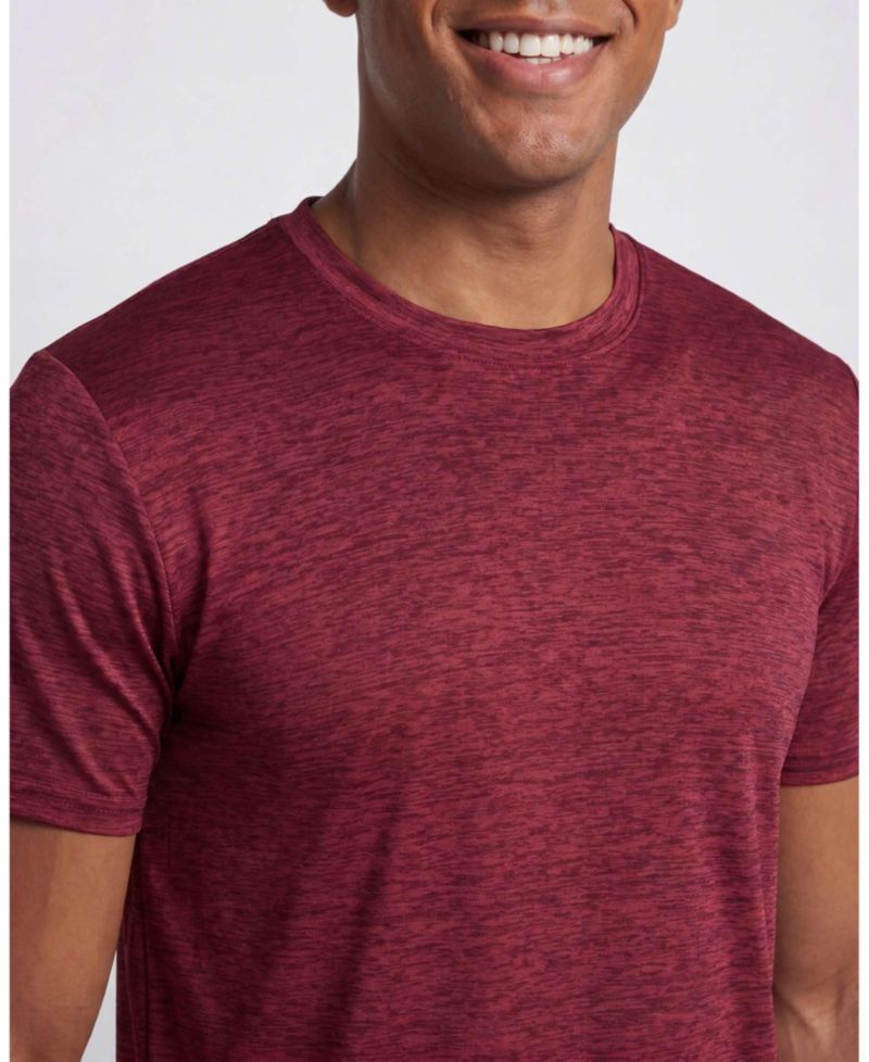 Men's 4-Way Stretch Workout Crew Neck T-Shirts, 5-Piece Set