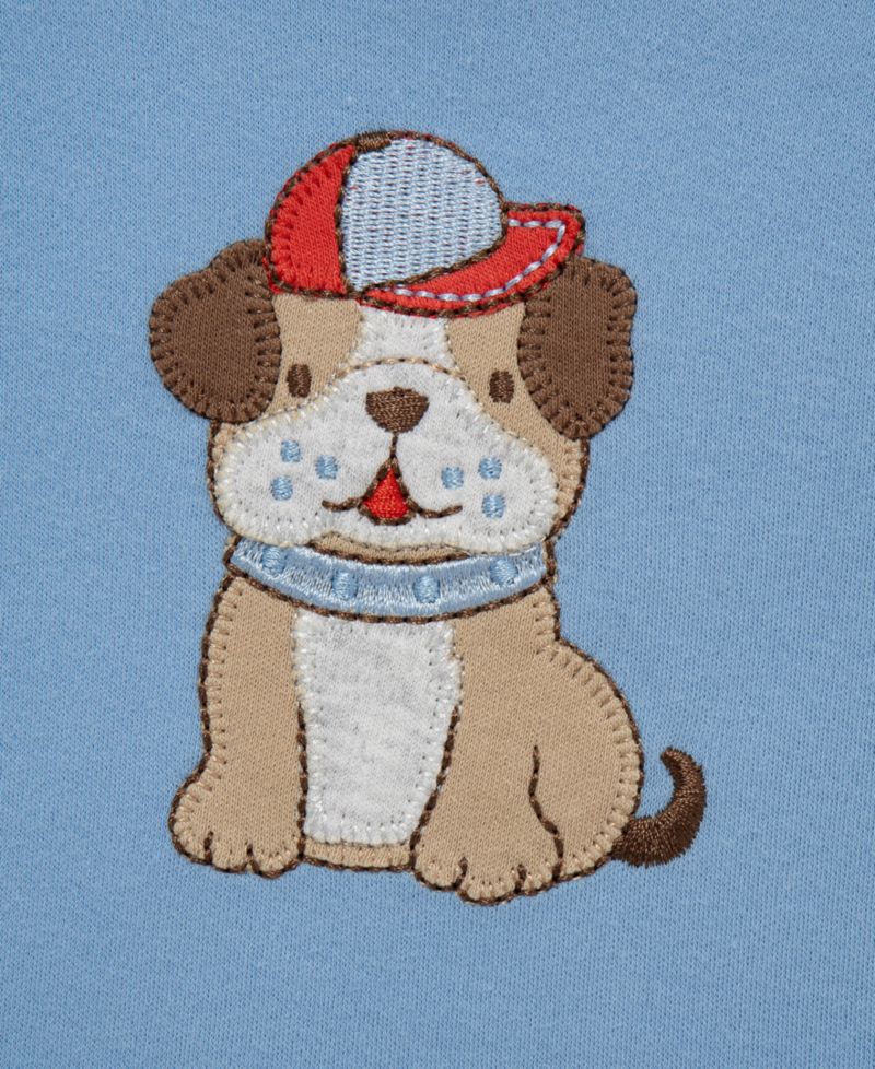 Baby Boys' Puppy Short-Sleeve Bodysuit, Pants & Hat, 3-Piece Set