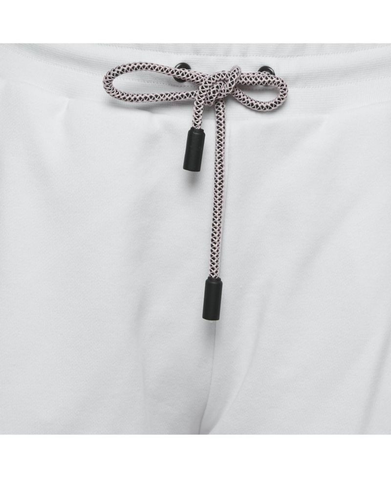 Women's Sport White Logo Print Cotton Joggers