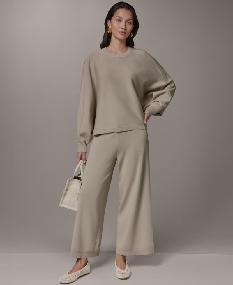 Women's Oversized Dolman-Sleeve Crewneck Sweater