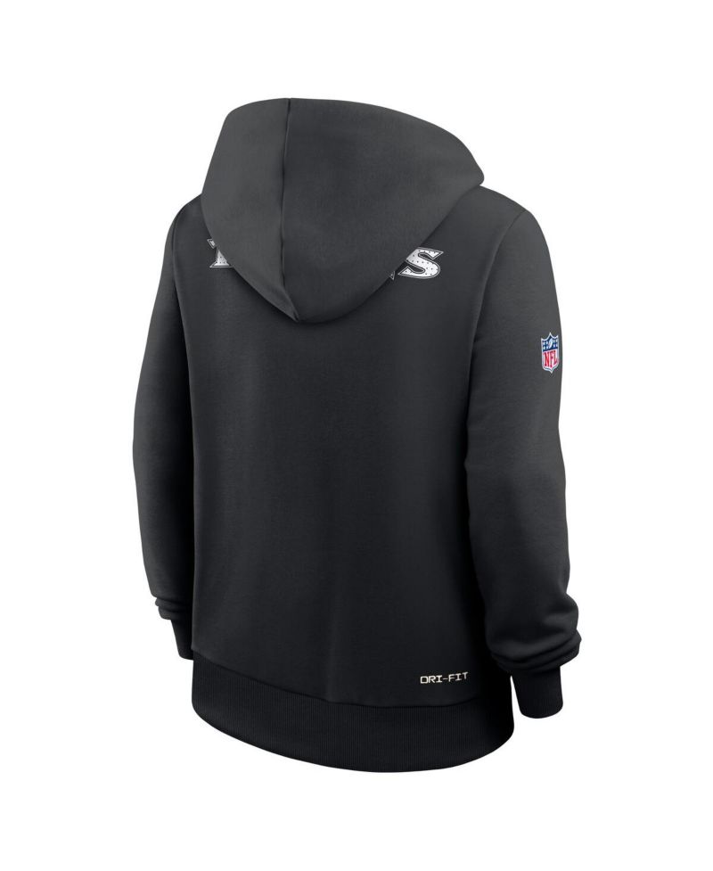 Women's Black Baltimore Ravens Sideline Standard Issue Initial Home Dri-FIT Hoodie