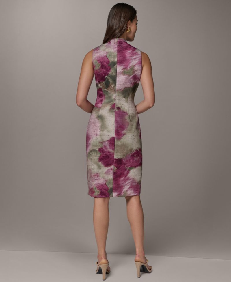 Women's Floral Sheath Hardware Dress