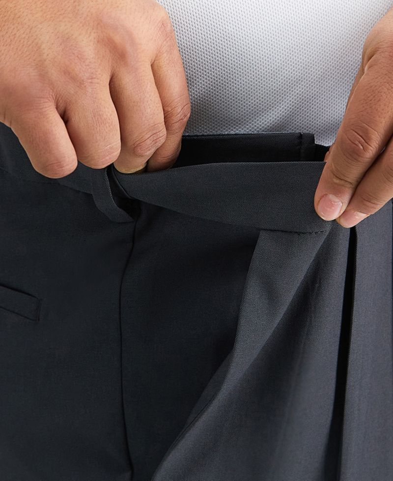 Men's Big & Tall Iron Free Premium Khaki Classic-Fit Pleated Pant