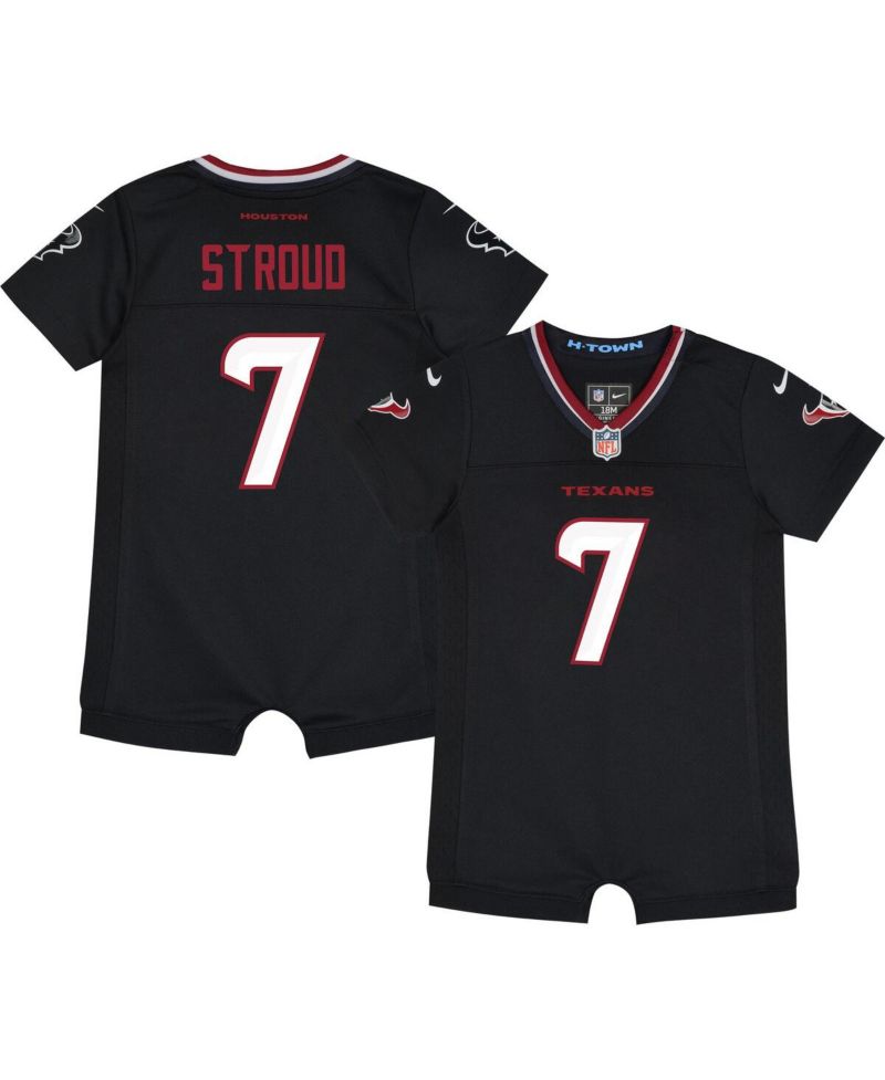 Newborn Infant C.J. Stroud Navy Houston Texans Game Romper Jersey