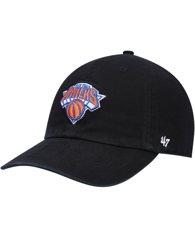 Men's Black New York Knicks Team Clean Up Adjustable Hat