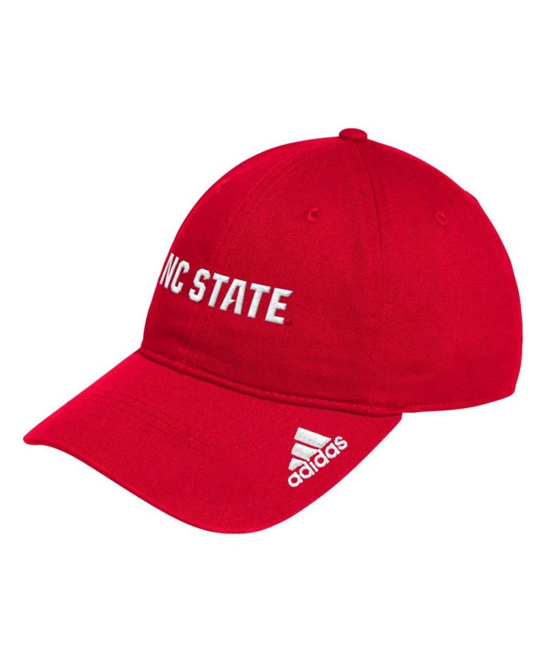 Men's Red NC State Wolfpack Locker Room Wordmark Slouch Adjustable Hat