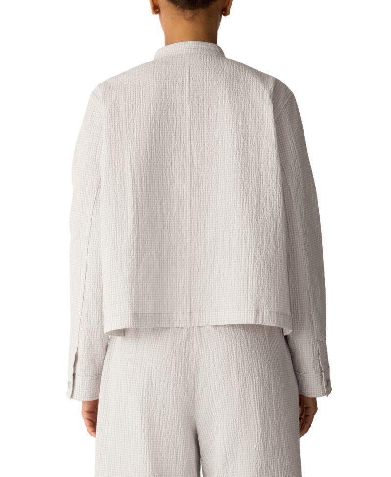 Eileen Fisher Women's Mandarin Collar Shirt Jacket, Regular and Plus Size