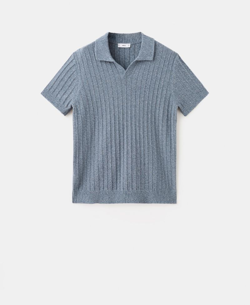 Men's Cotton Fine-Knit Polo Shirt