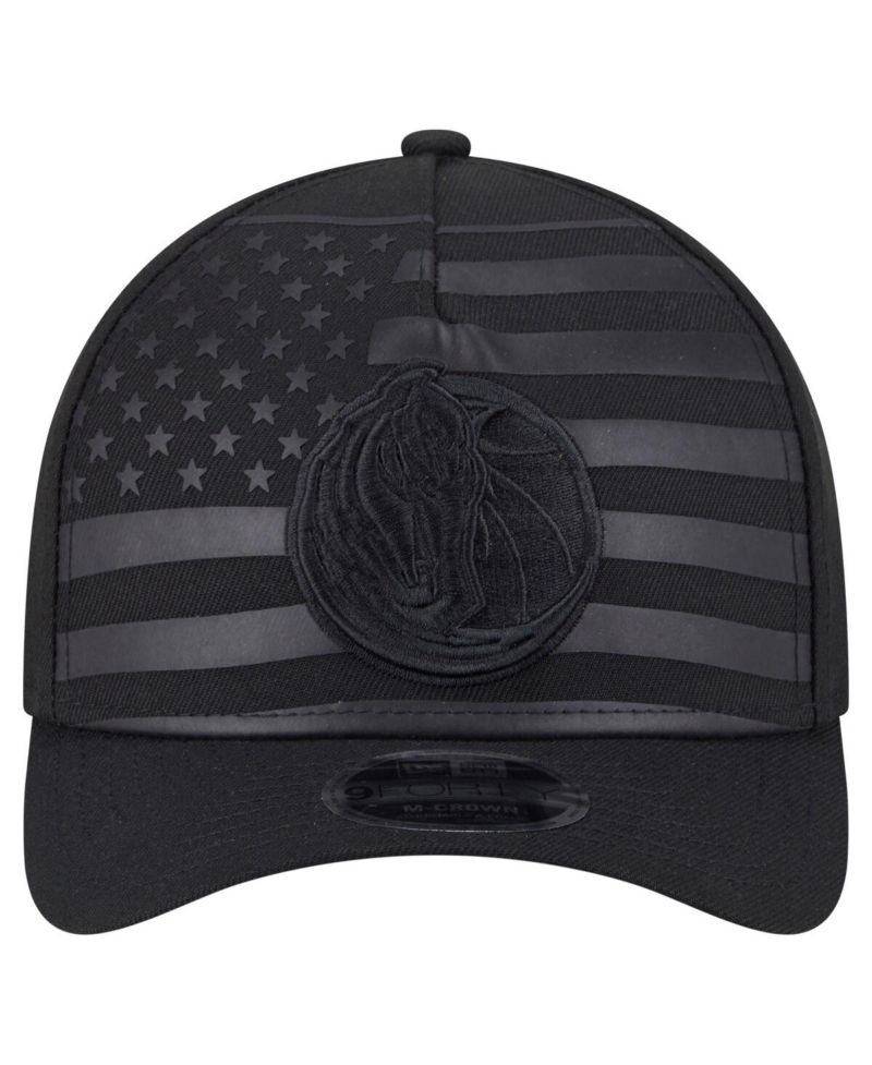 Men's Black Dallas Mavericks Game Day Flag A-Frame 9FORTY Adjustable Hat