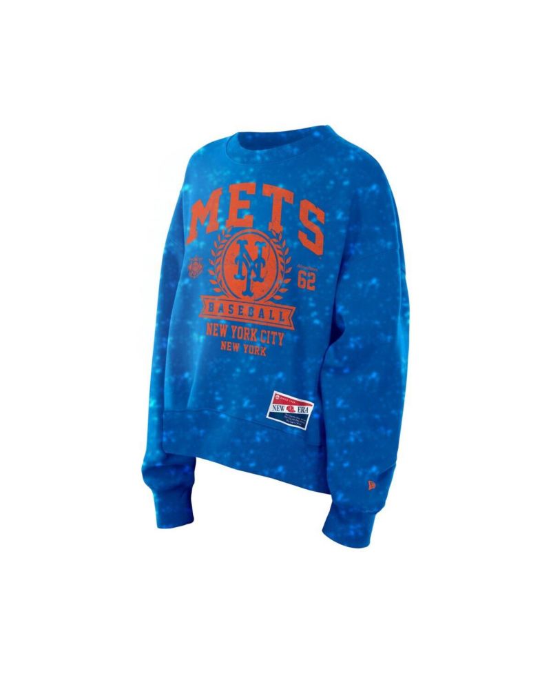 Women's Royal New York Mets Throwback Oversized Boxy Sweatshirt