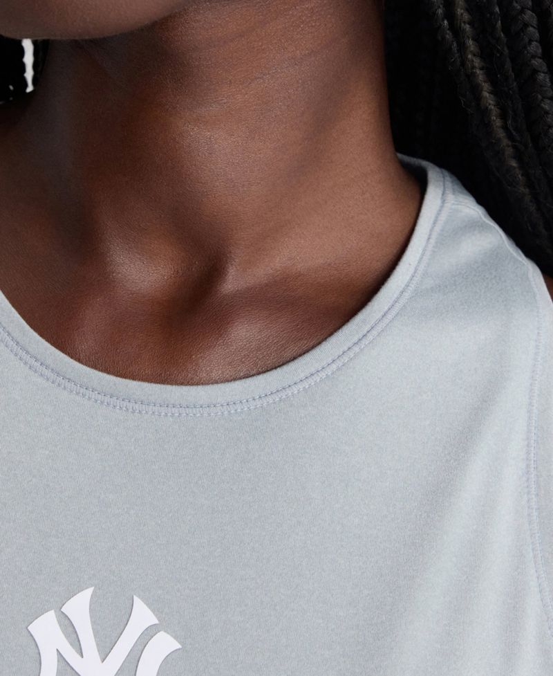Women's Gray New York Yankees Clutch Tank Top