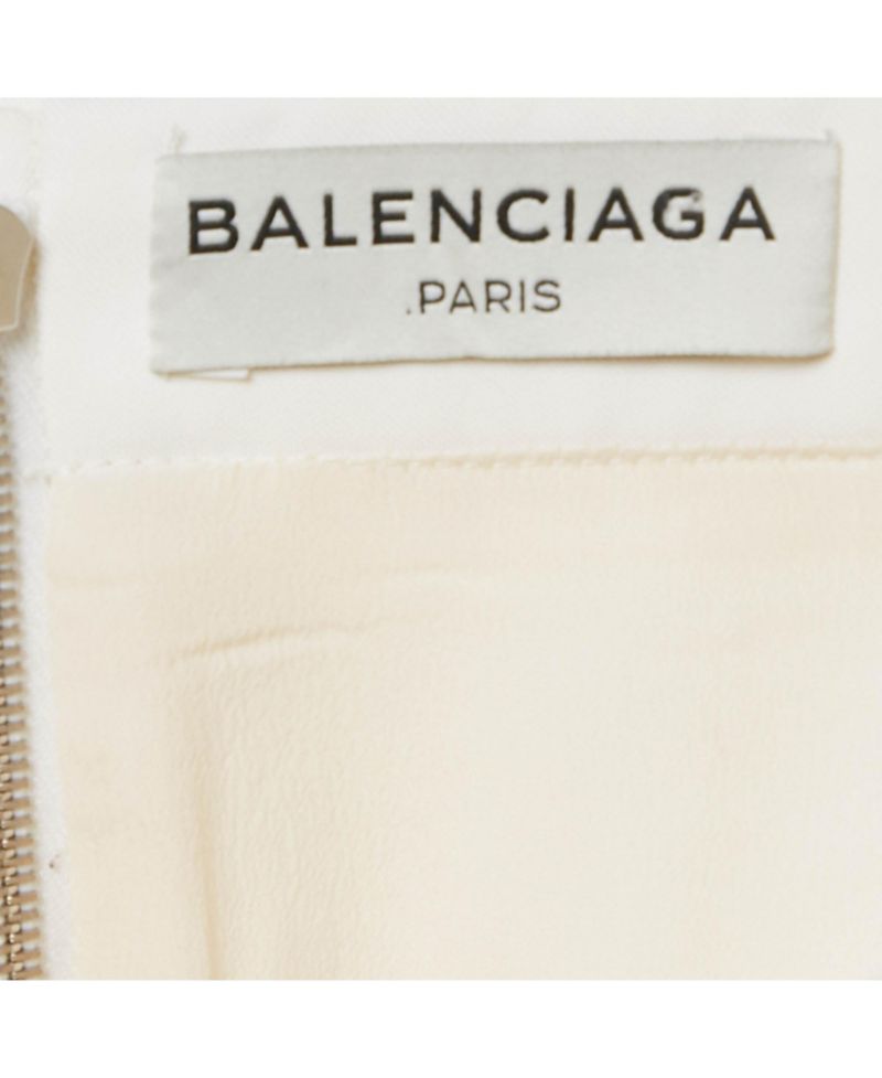 Women's White Crepe Lace-Up Mini Skirt
