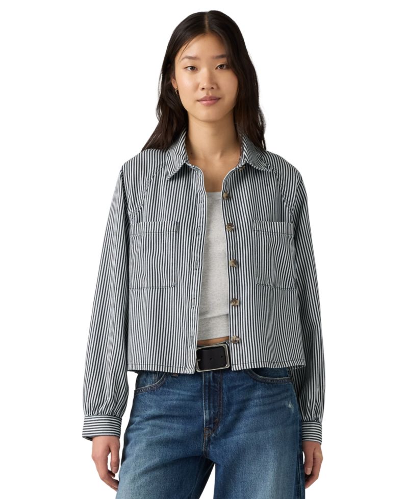 Women's Long-Sleeve Utility Crop Top