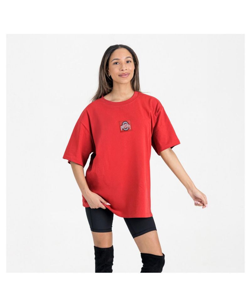 Women's Scarlet Ohio State Buckeyes Oversized Back at Ya T-Shirt