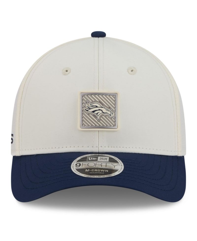 Big Boys and Girls Cream/Navy Denver Broncos 2026 Training Camp 9FORTY M-Crown Adjustable Hat