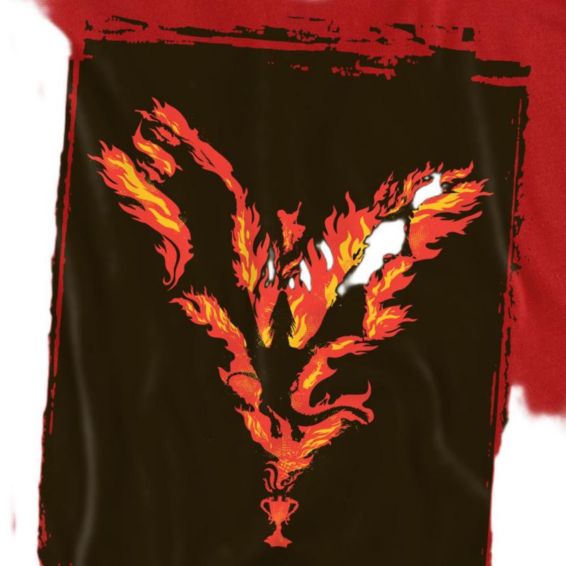 Men's Goblet Of Fire Dragon In Flames T Shirt