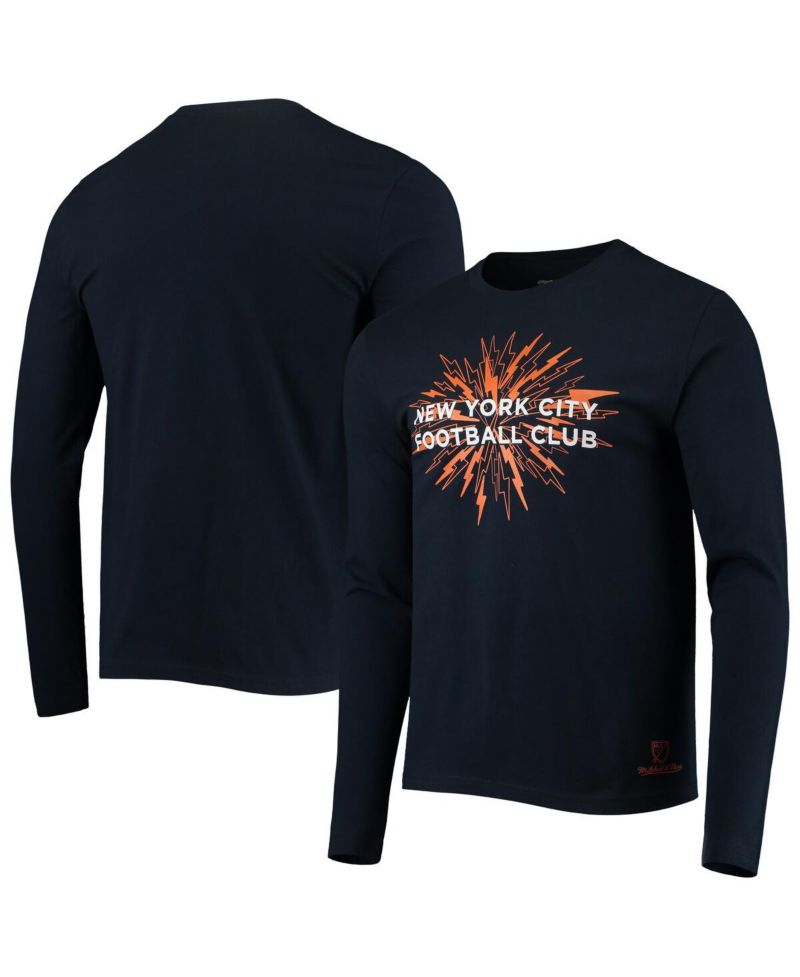 Men's Navy New York City FC For The City Long Sleeve T-Shirt