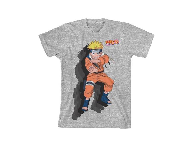 Shadow Effect Crew Neck Short Sleeve Athletic Heather Boy's T-shirt-L