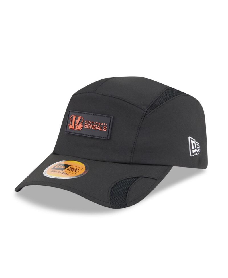 Men's Black Cincinnati Bengals 2025 Sideline Runner Adjustable Hat