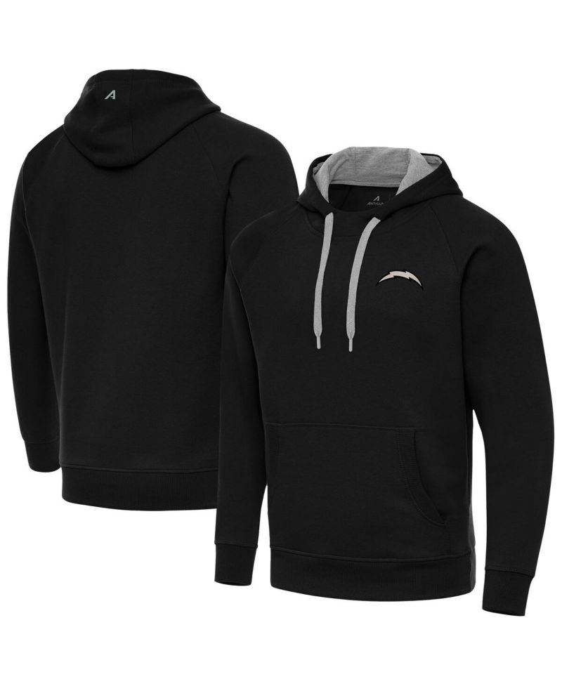Men's Black Los Angeles Chargers Brushed Carbon Victory Pullover Hoodie
