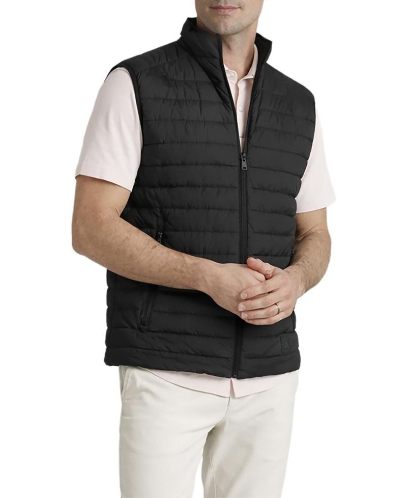 Men's Essential Metro Duck Down Mock-Neck Slim-Fit Vest