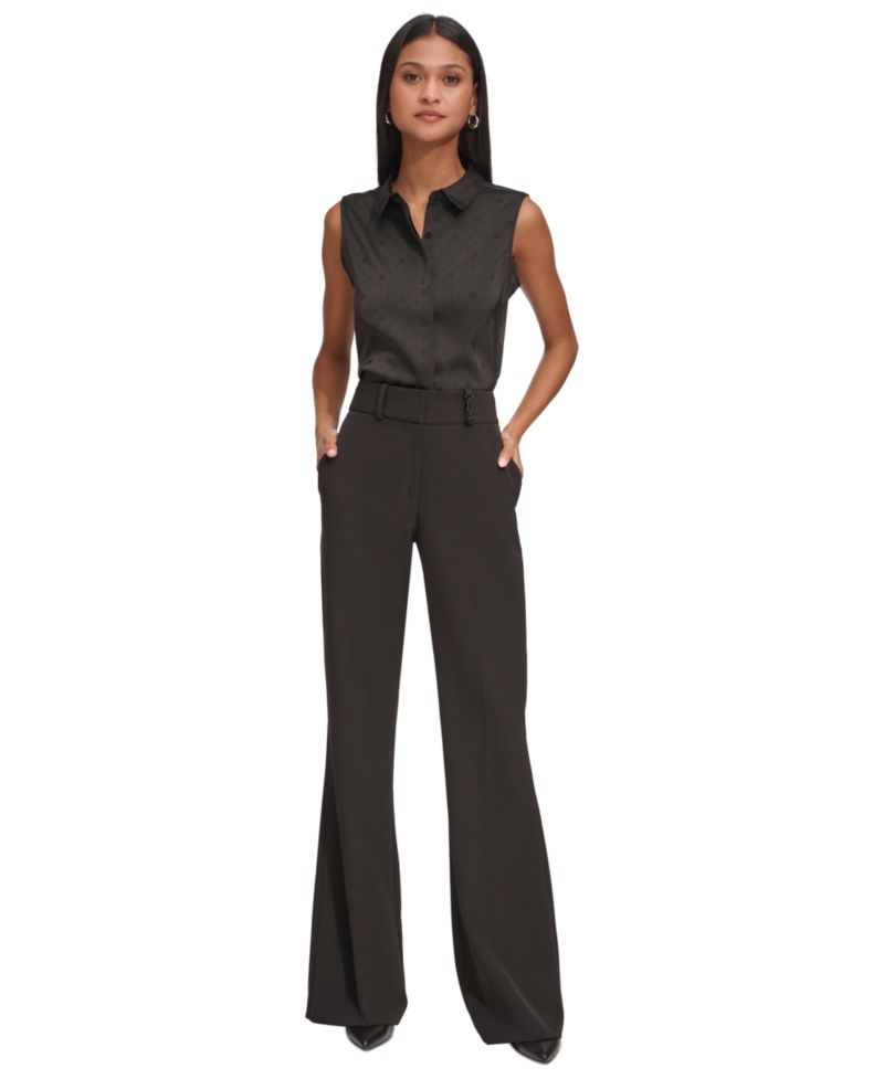 Women's Jacquard Logo Sleeveless Shirt