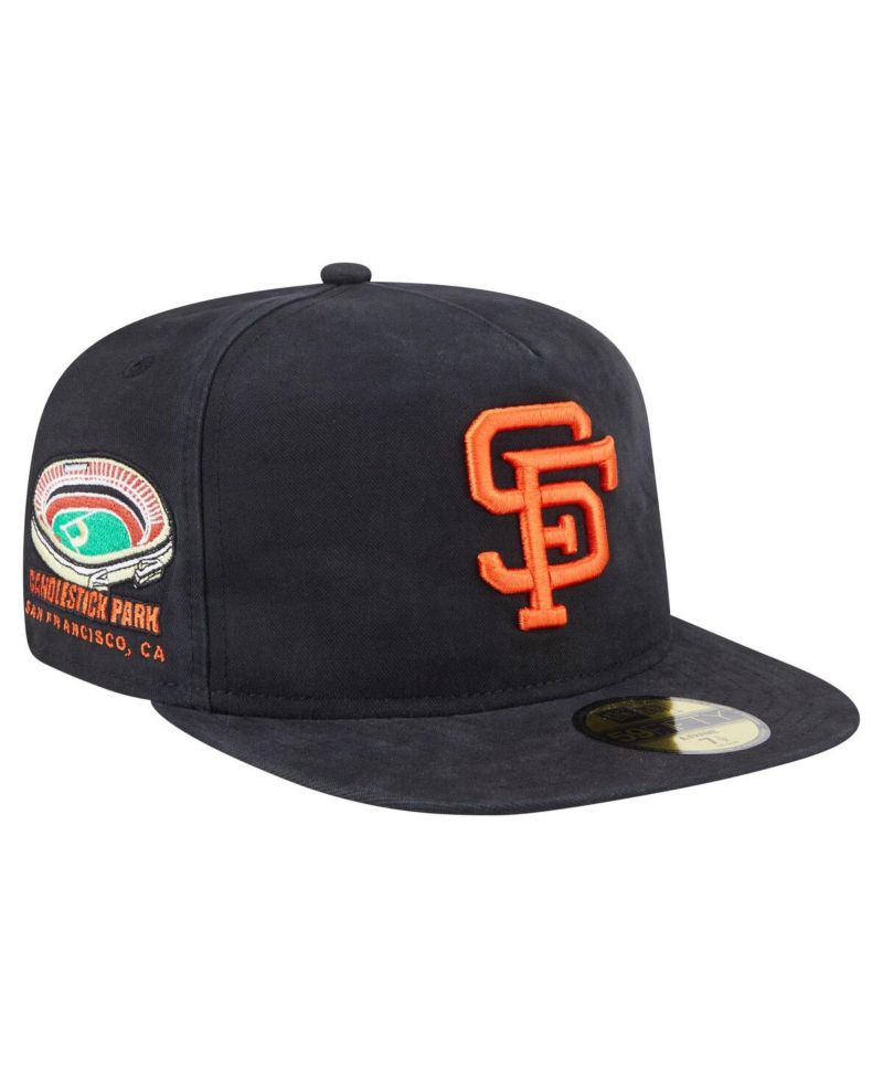 Men's Black San Francisco Giants Championship Side Flag A-Frame 59FIFTY Fitted Hat