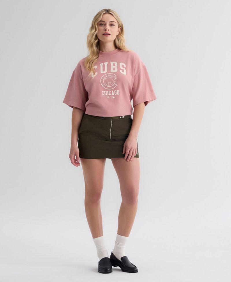 Women's Chicago Cubs Boxy Double-Face Rib T-Shirt
