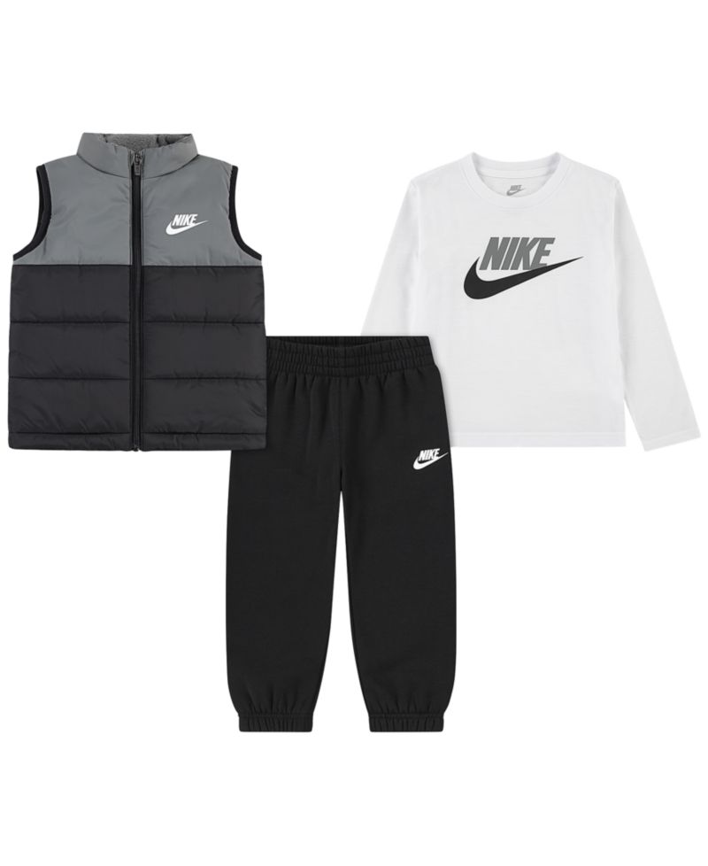 Boys' 2T-7 Crewneck T-shirt, Vest and Pants, 3-Piece Set