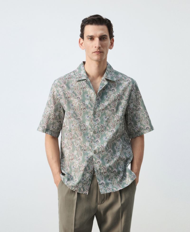 Men's Cotton Bowling-Collar Shirt