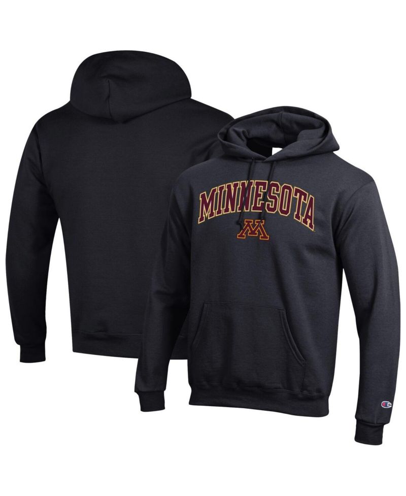 Men's Maroon Minnesota Golden Gophers Arched Logo Fleece Pullover Hoodie