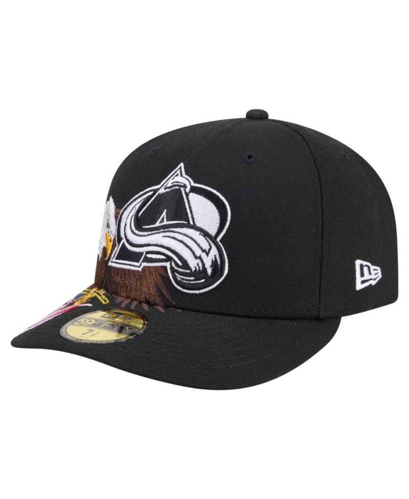 Men's Black Colorado Avalanche Freedom Pre-Curved 59FIFTY Fitted Hat