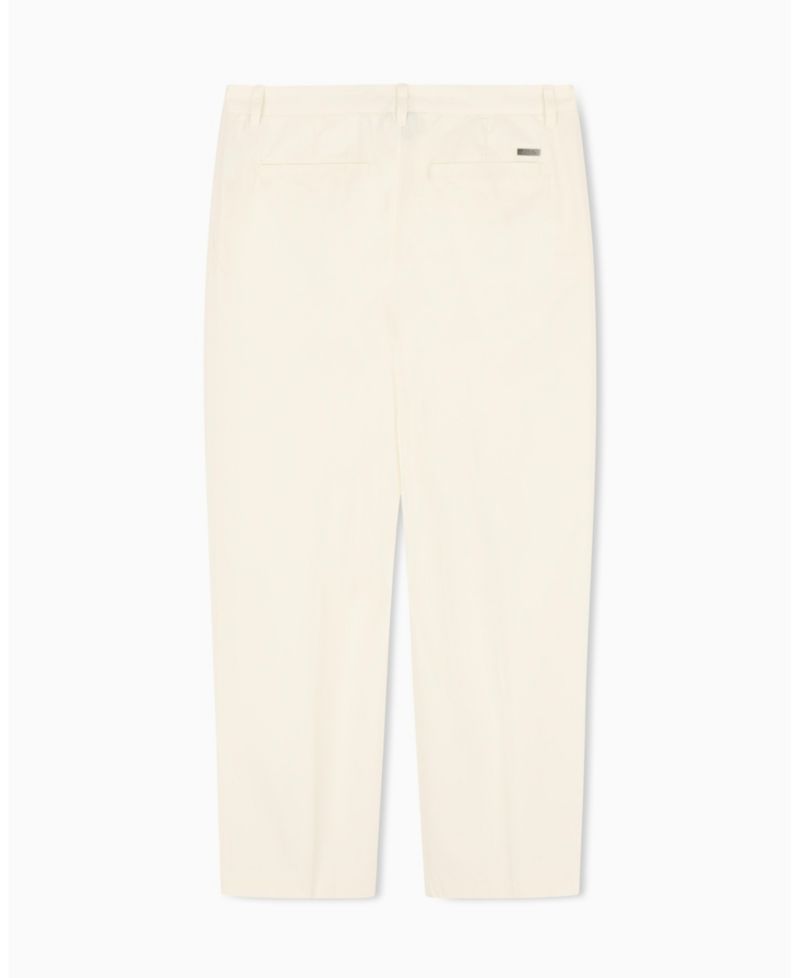 Men's White Edition Cotton Pleat Pants