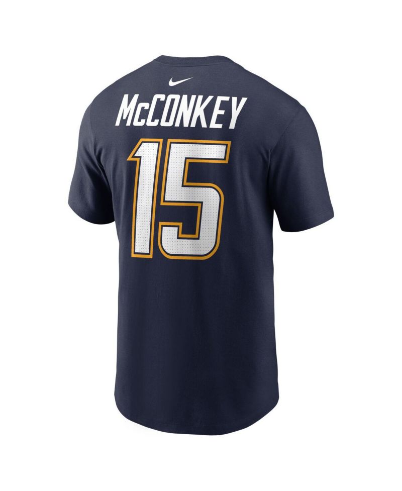 Men's Ladd McConkey Navy Los Angeles Chargers Alternate Super Chargers Name & Number T-Shirt