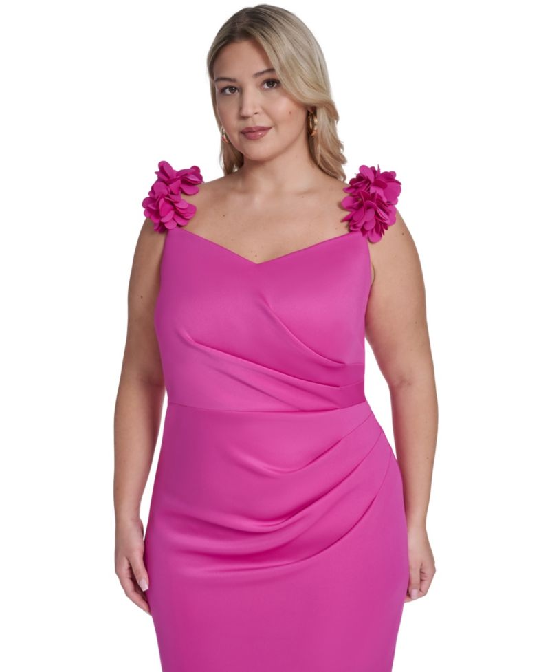 Plus Size Sleeveless Sweetheart Neck Bustier Dress