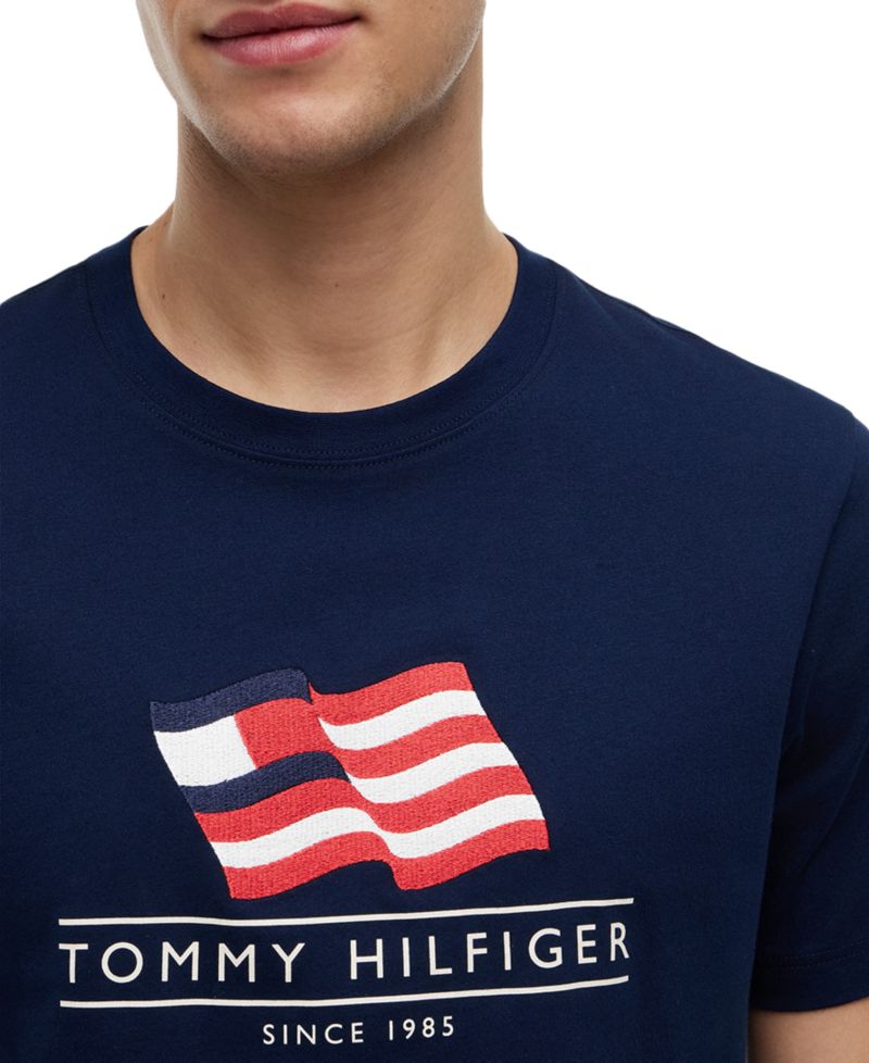Men's Regular-Fit Red, White, and Blue Americana Main Flag T-Shirt