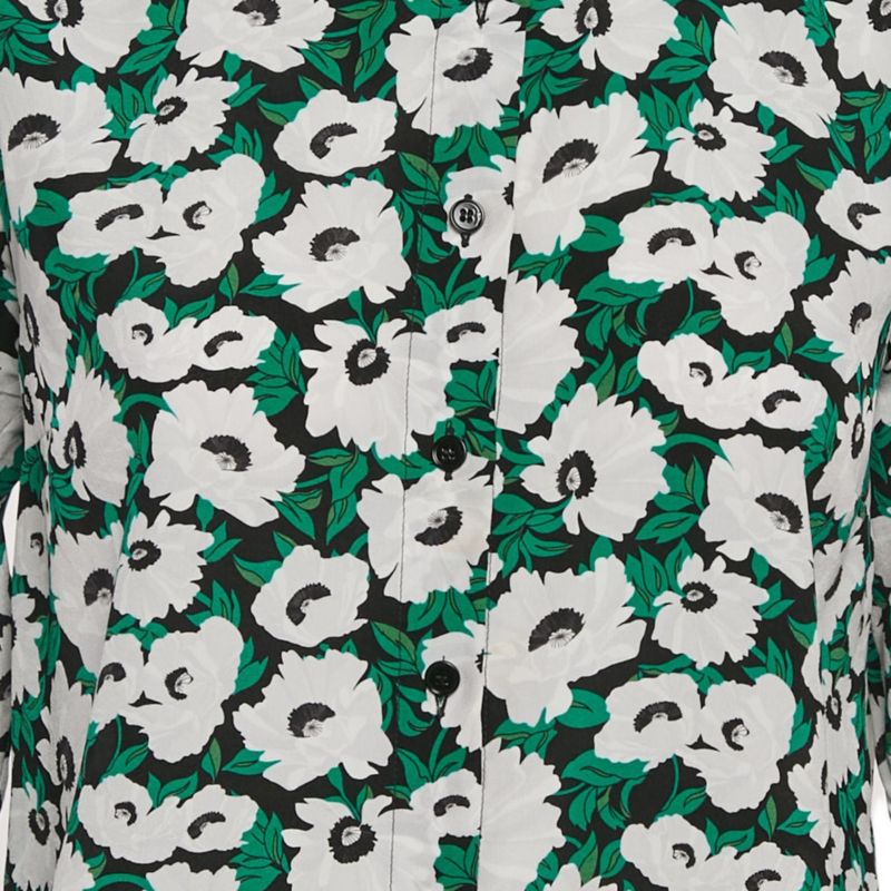 Women's Green Silk Top