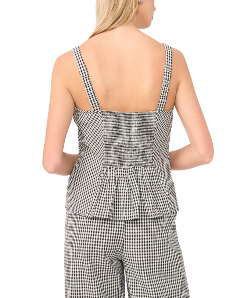 Women's Sleeveless Button-Front Tank Top