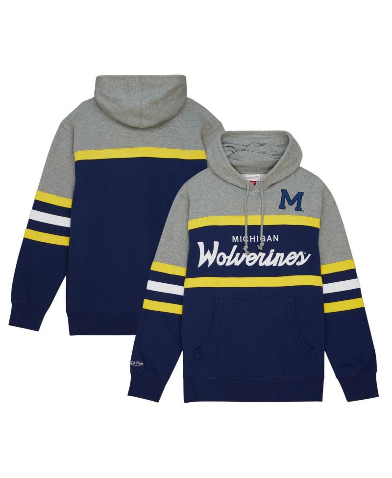 Men's Navy Michigan Wolverines Head Coach Pullover Hoodie