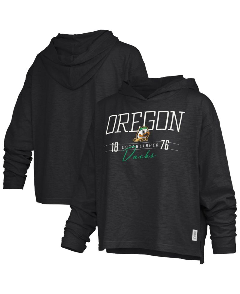 Women's Oregon Ducks Castillo Slub Long-Sleeve Hooded T-Shirt