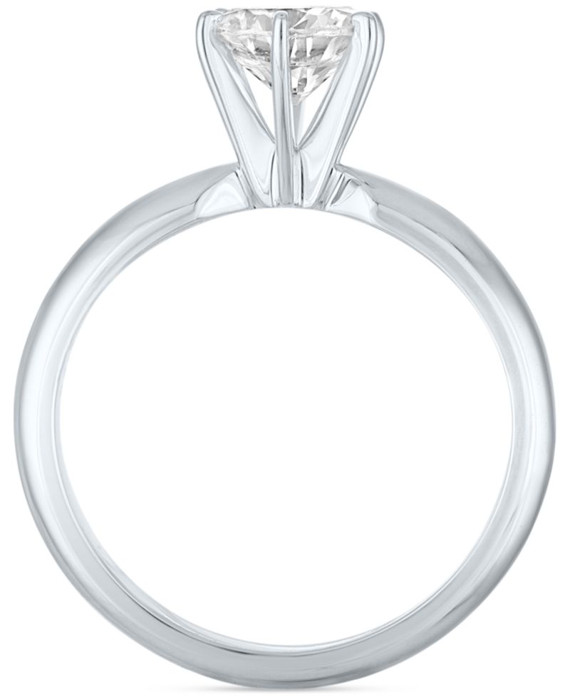GIA Certified Diamond Solitaire Engagement Ring (1 ct. t.w.) in 14k White Gold