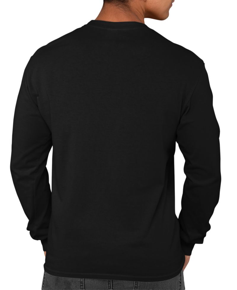 Men's Music Notes Heart Word Art Long-Sleeve T-Shirt